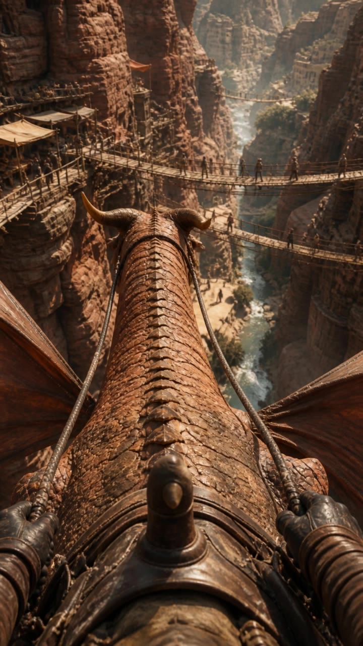 dragon riding pov - rider canvas AI video