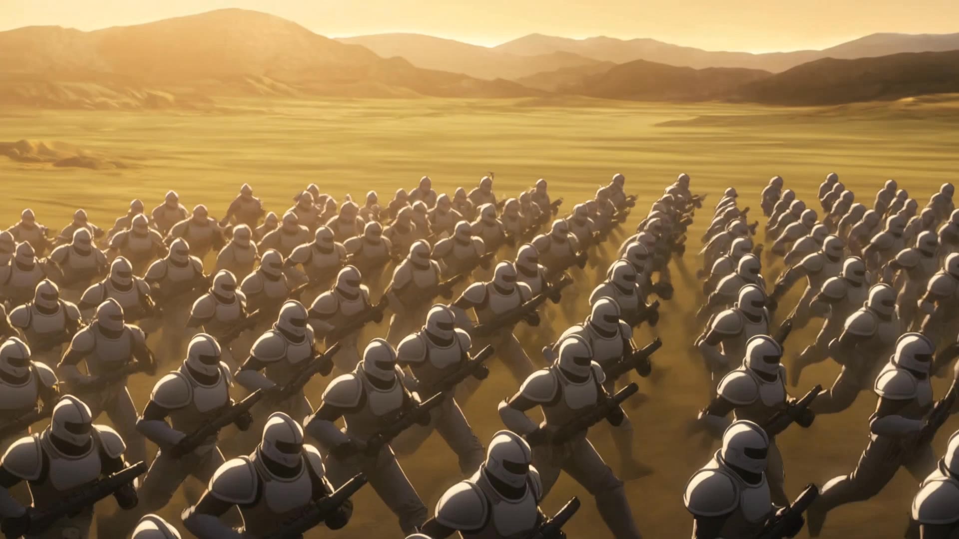1000 Soldiers Marching - what does 1000 characters look like AI video