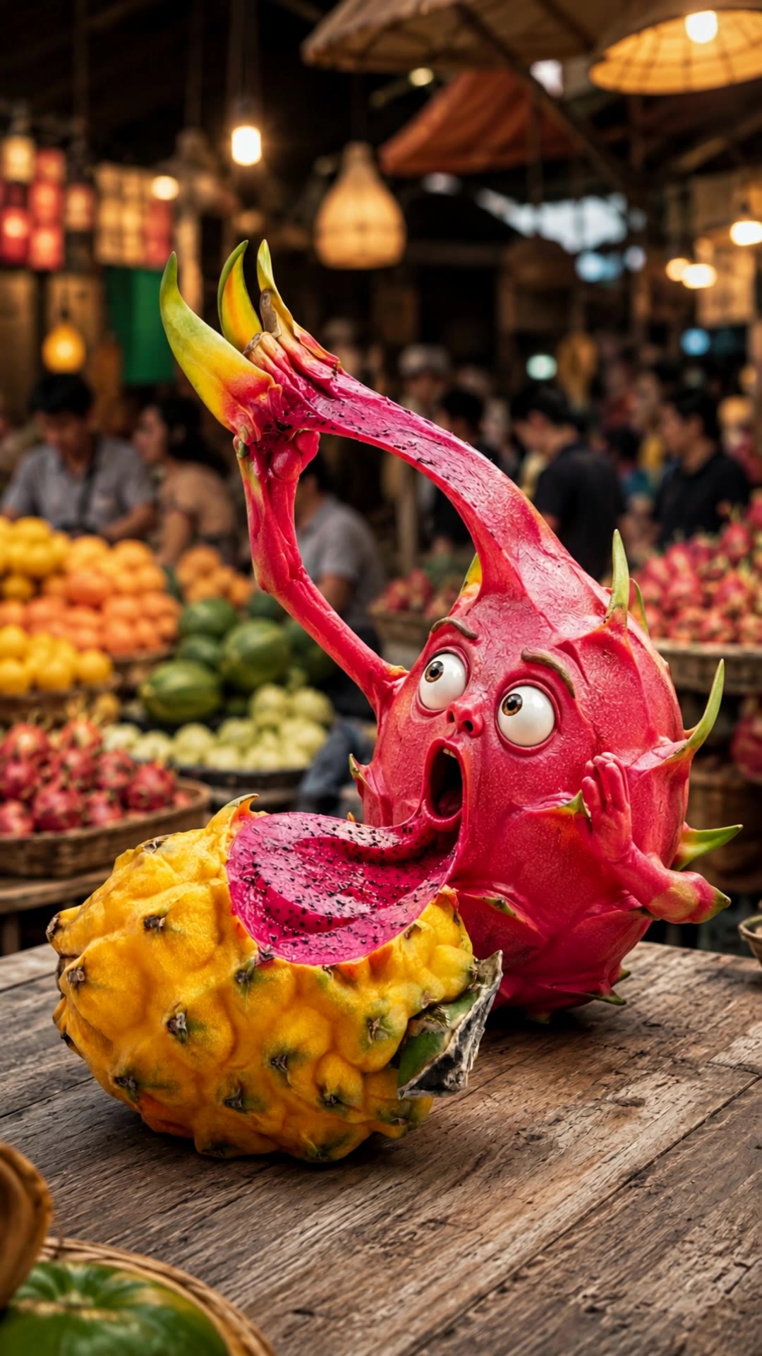 Fantasy Fruit Market - fruit kling ai wallpaper AI video