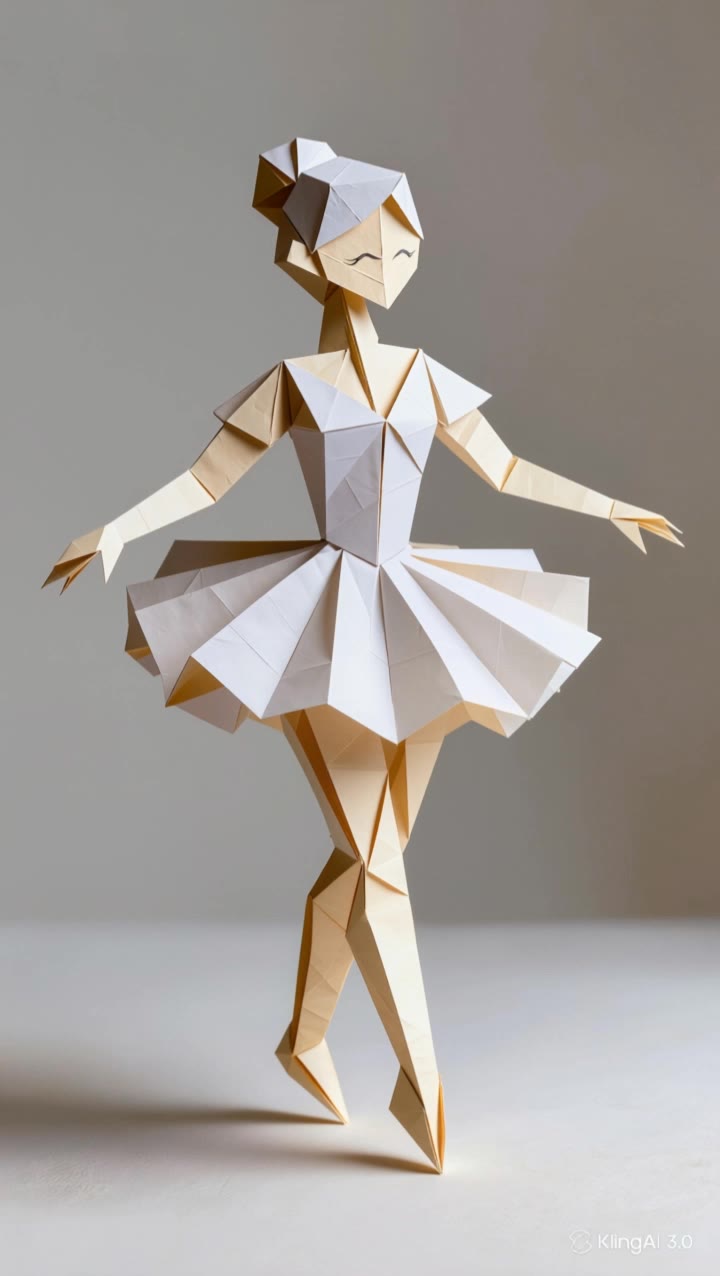 The origami paper - is it possible to make a figure of someone AI video