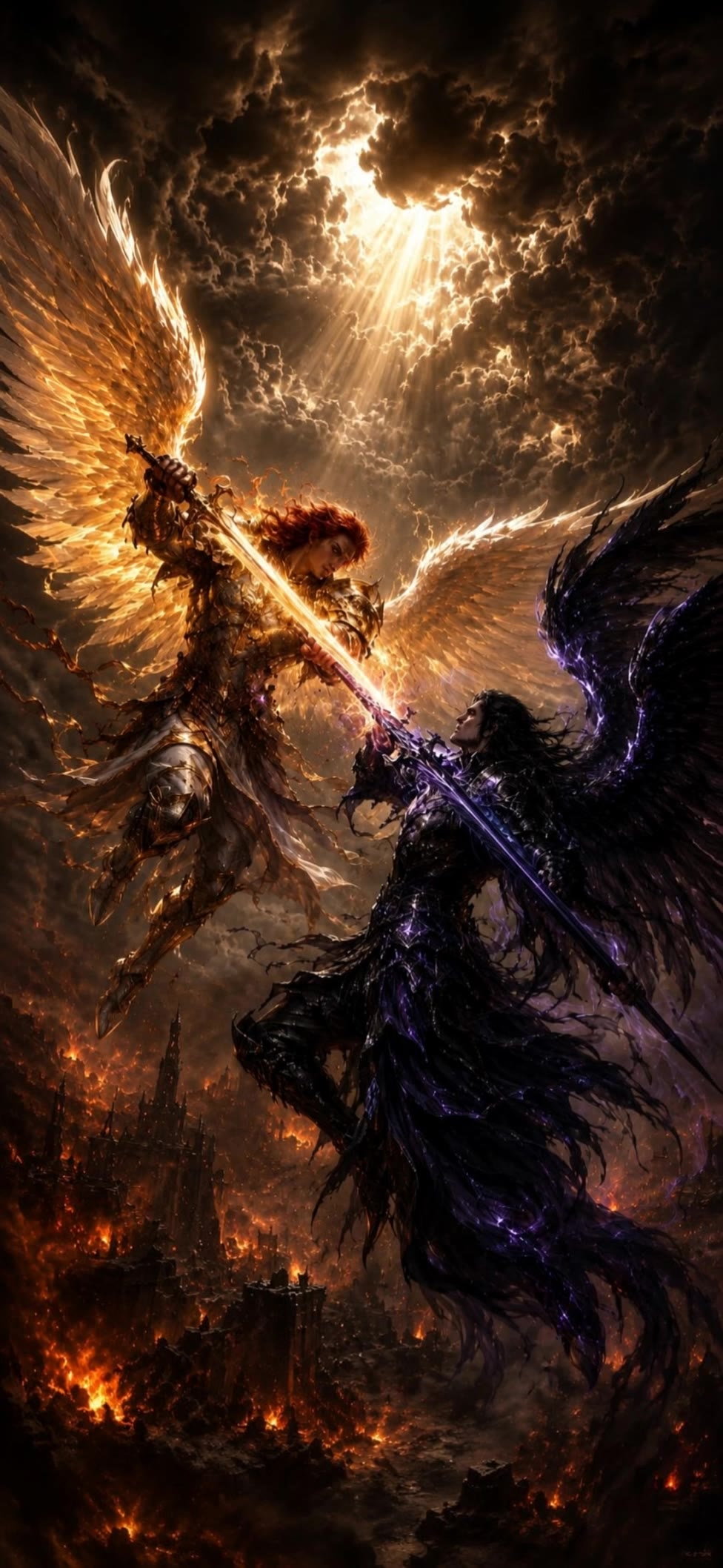 Battle of angels - angels lipsync AI video
