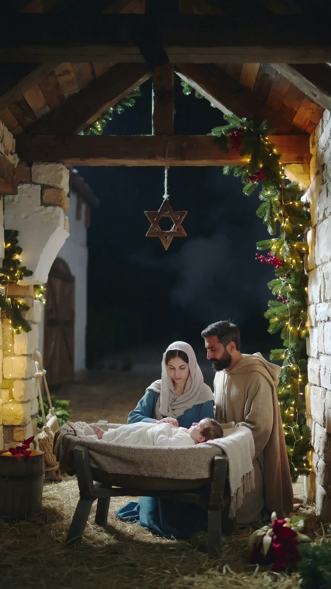 The Saviour King is born - natal animation AI video