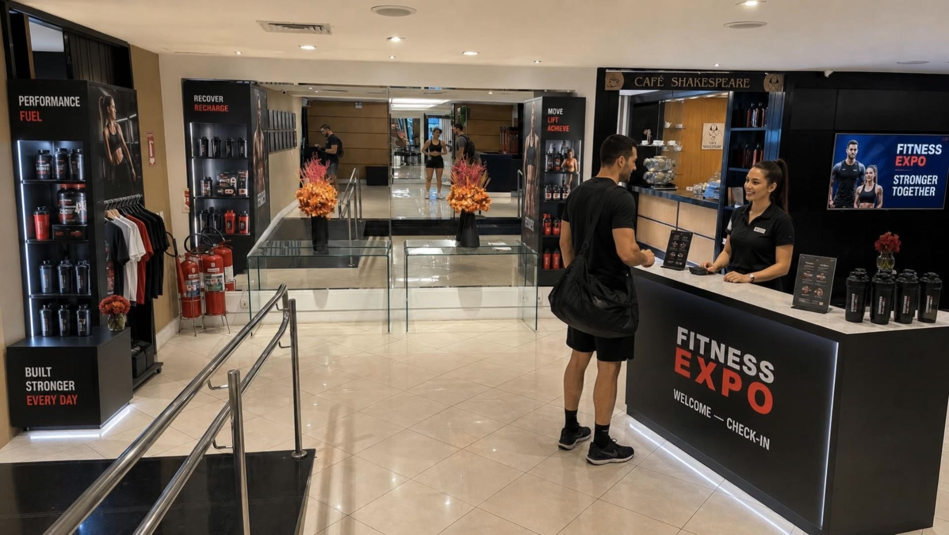 Fitness expo  - fitness youtube thumbnail AI video