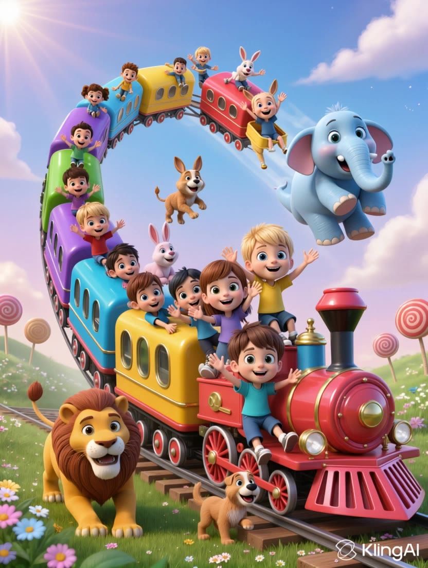 Kling AI work 314954435661680 - train scene AI video