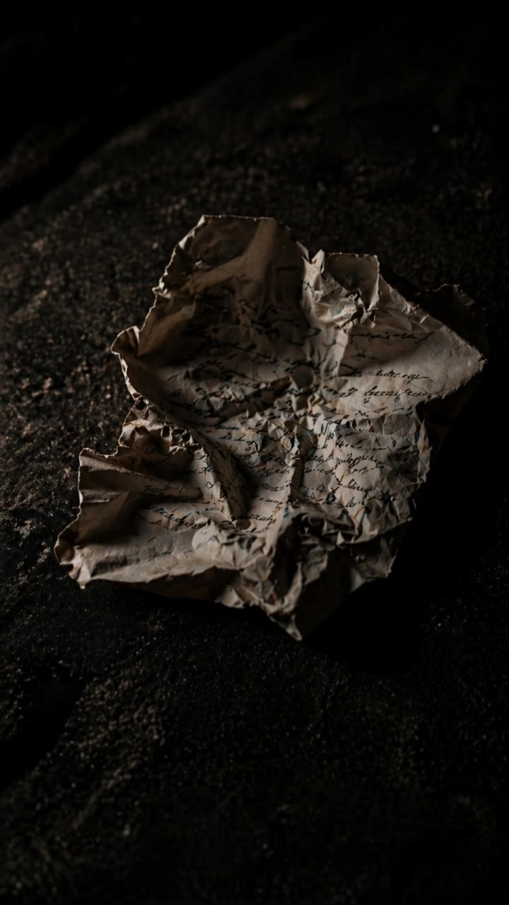 Kling AI work 309537416668620 - crumpled paper texture AI video