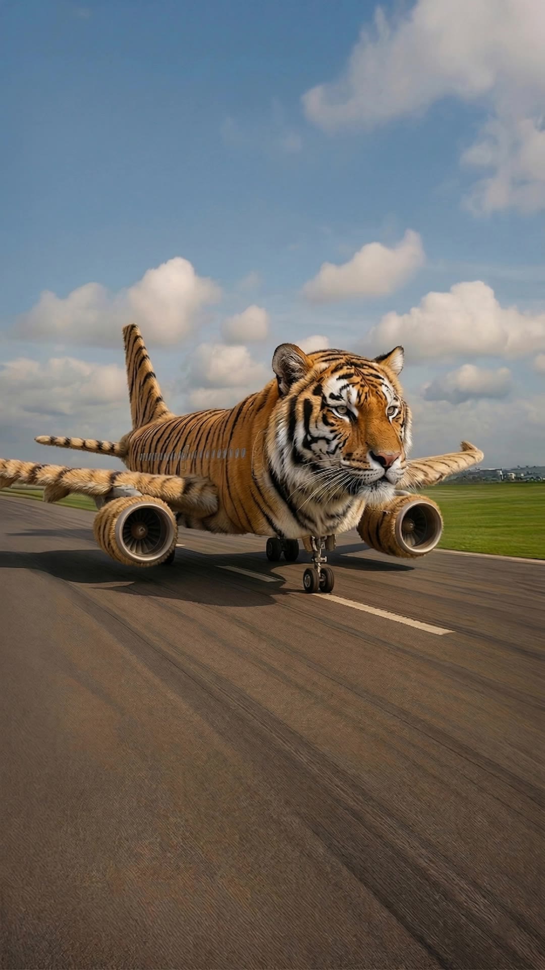 Tiger Plane 🐯 - tiger scene AI video