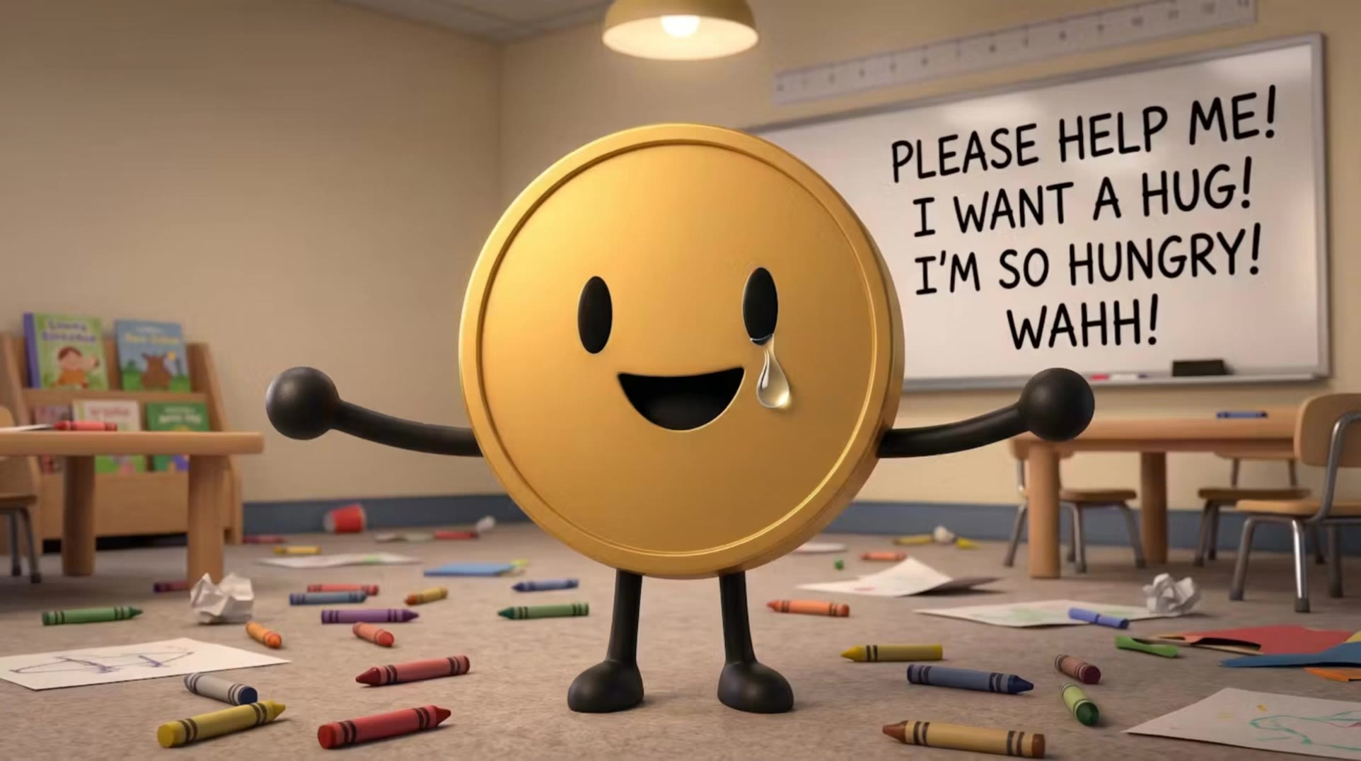 COINY WANTS A HUG! PLEASE HELP H - cartoon hug AI video