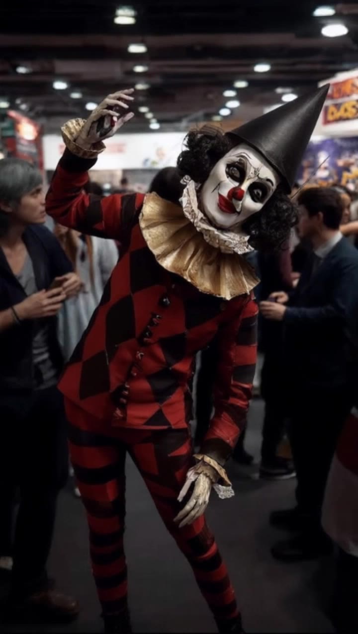 The harlequin at the comicon - ai comic maker AI video