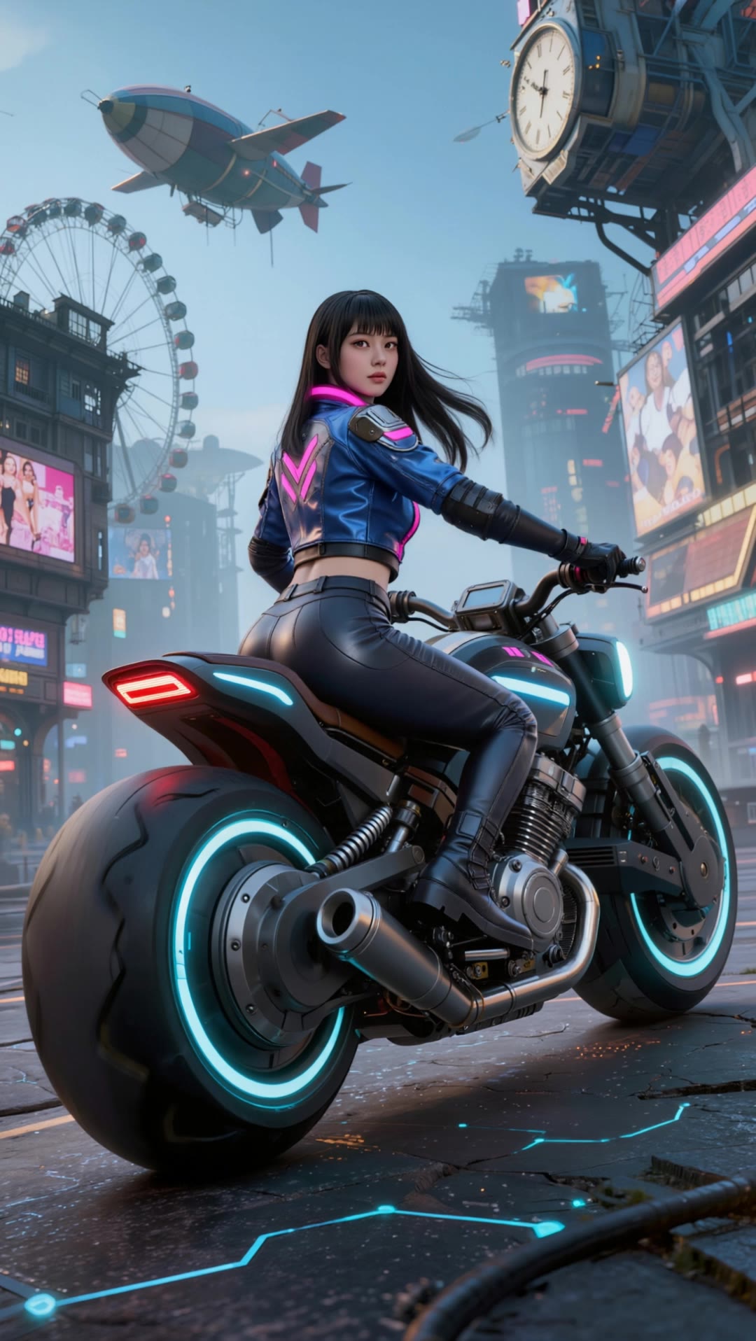 Beauty biker speed - speed fac AI video