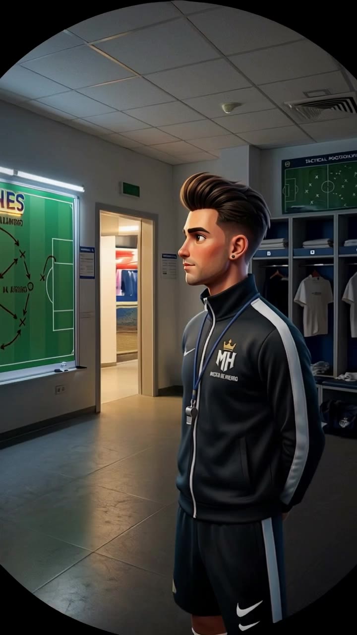 Coach reflection - men fade undercut AI video