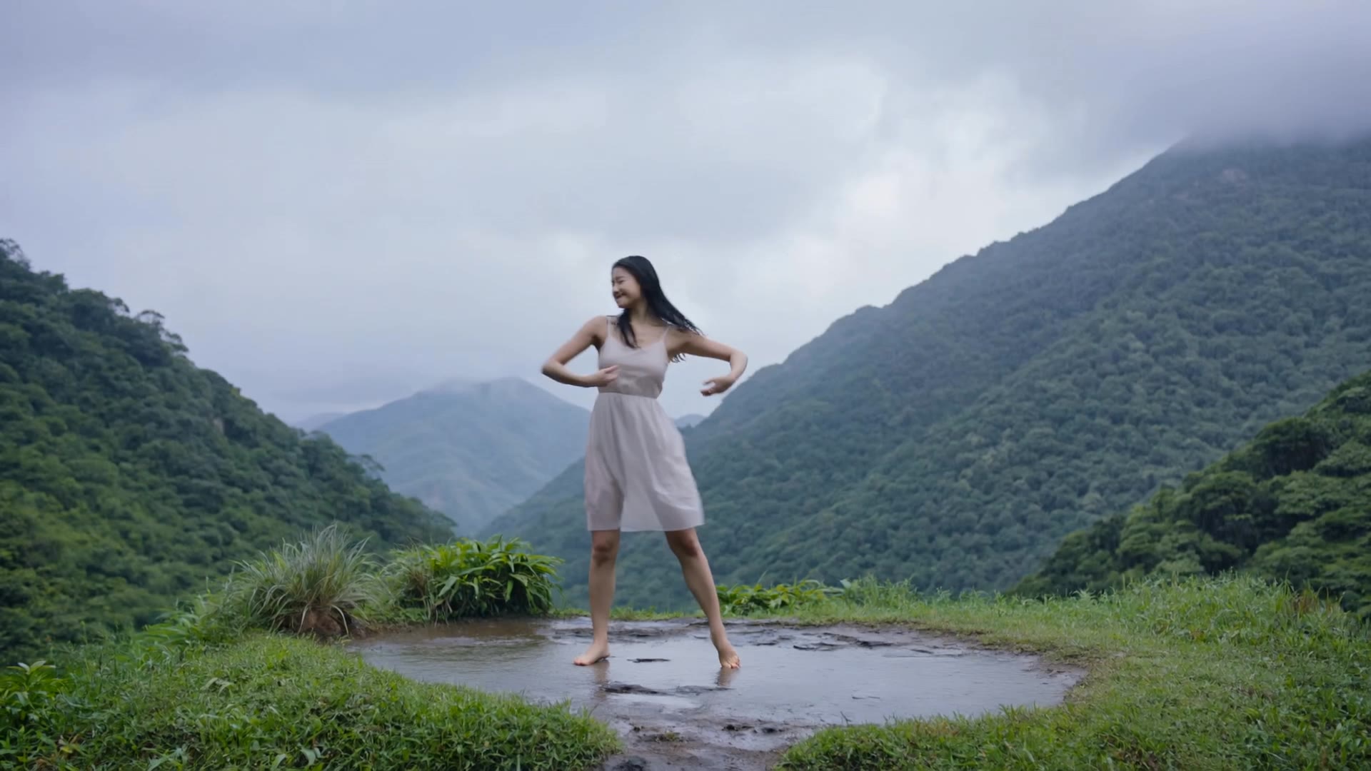 Monsoon with mystical view  - different point of view AI video