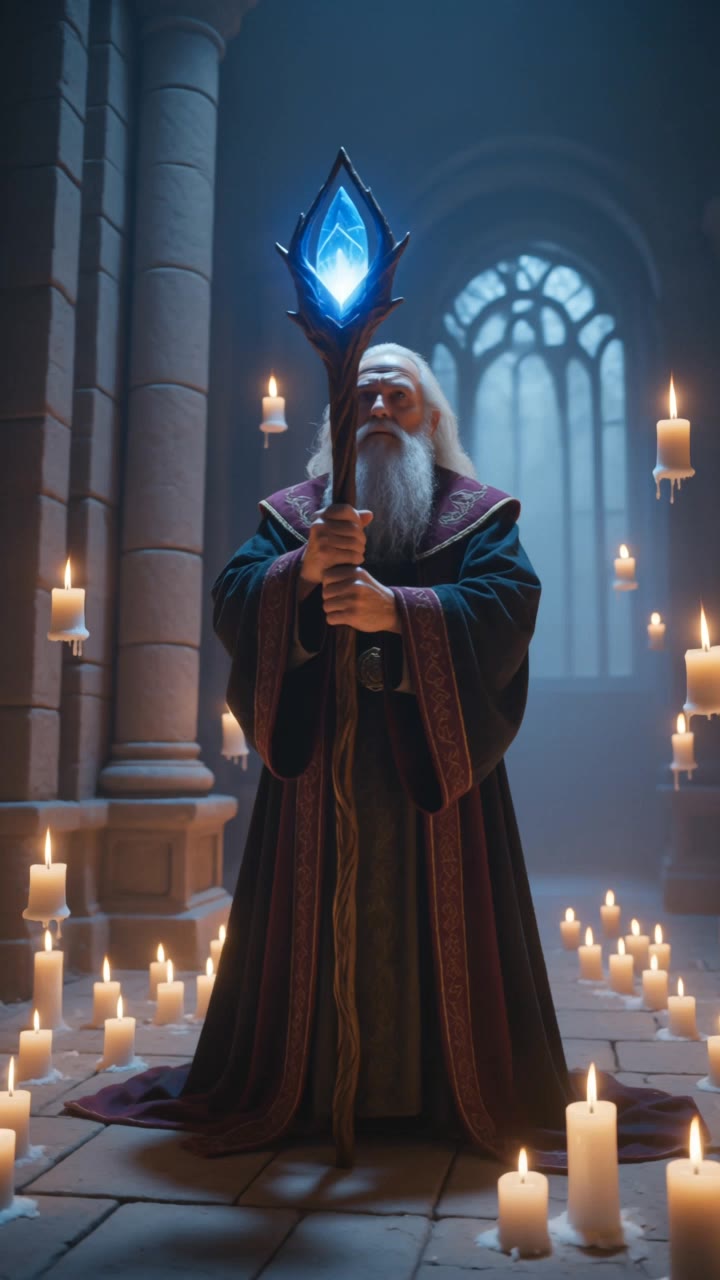 Dark fantasy wizard  - dark fantasy style AI video