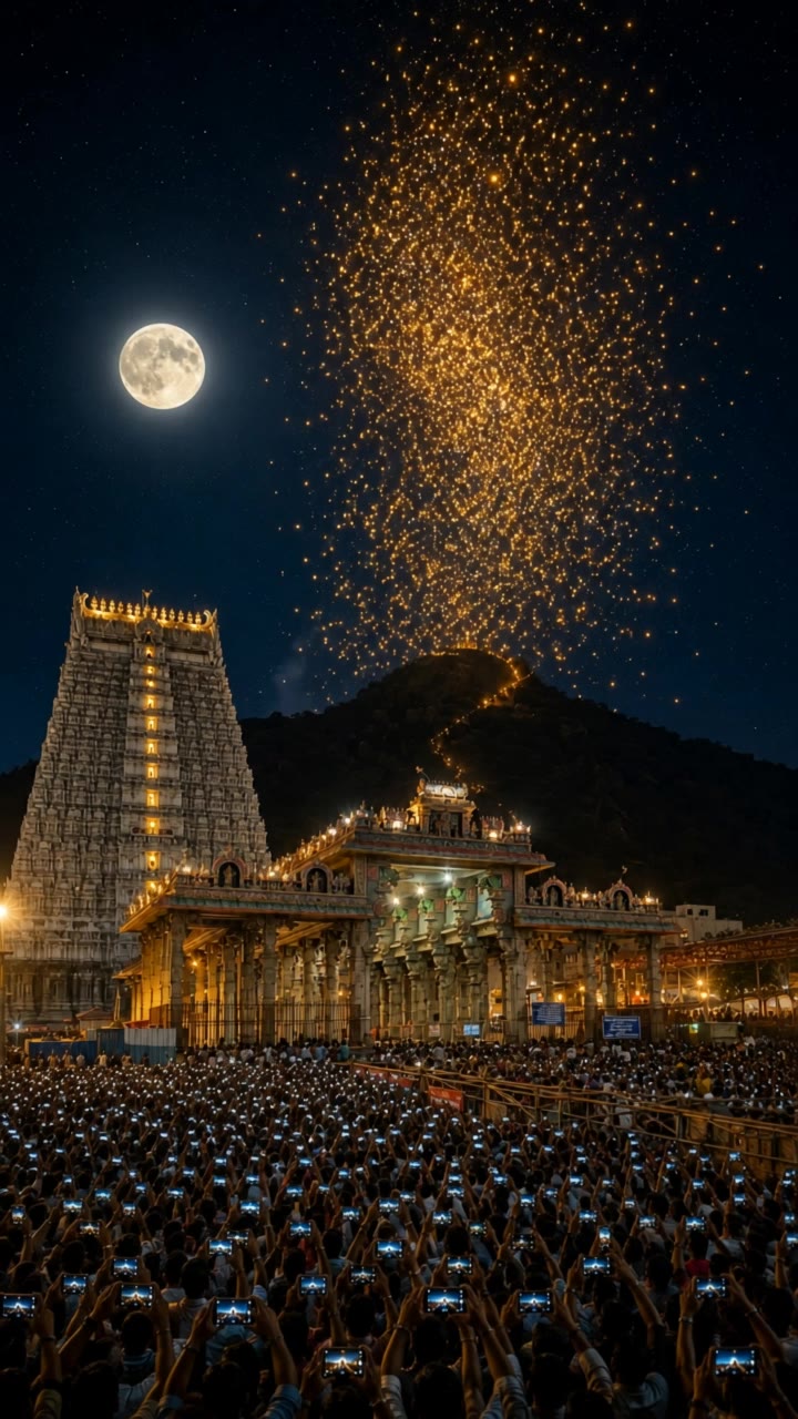 Temple sky drone shot - hexa drone AI video