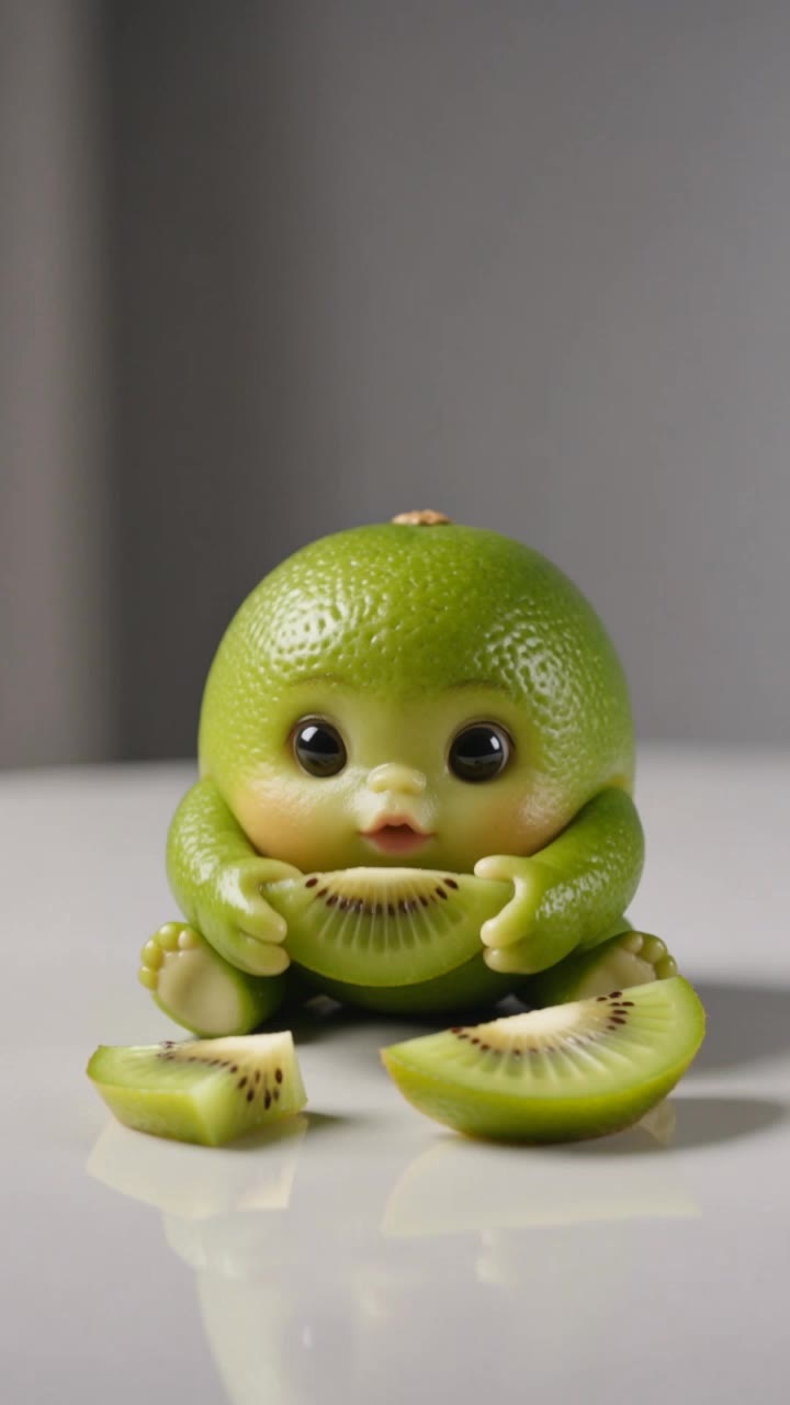 Fruit Eating Fruit - fruit kling ai wallpaper AI video