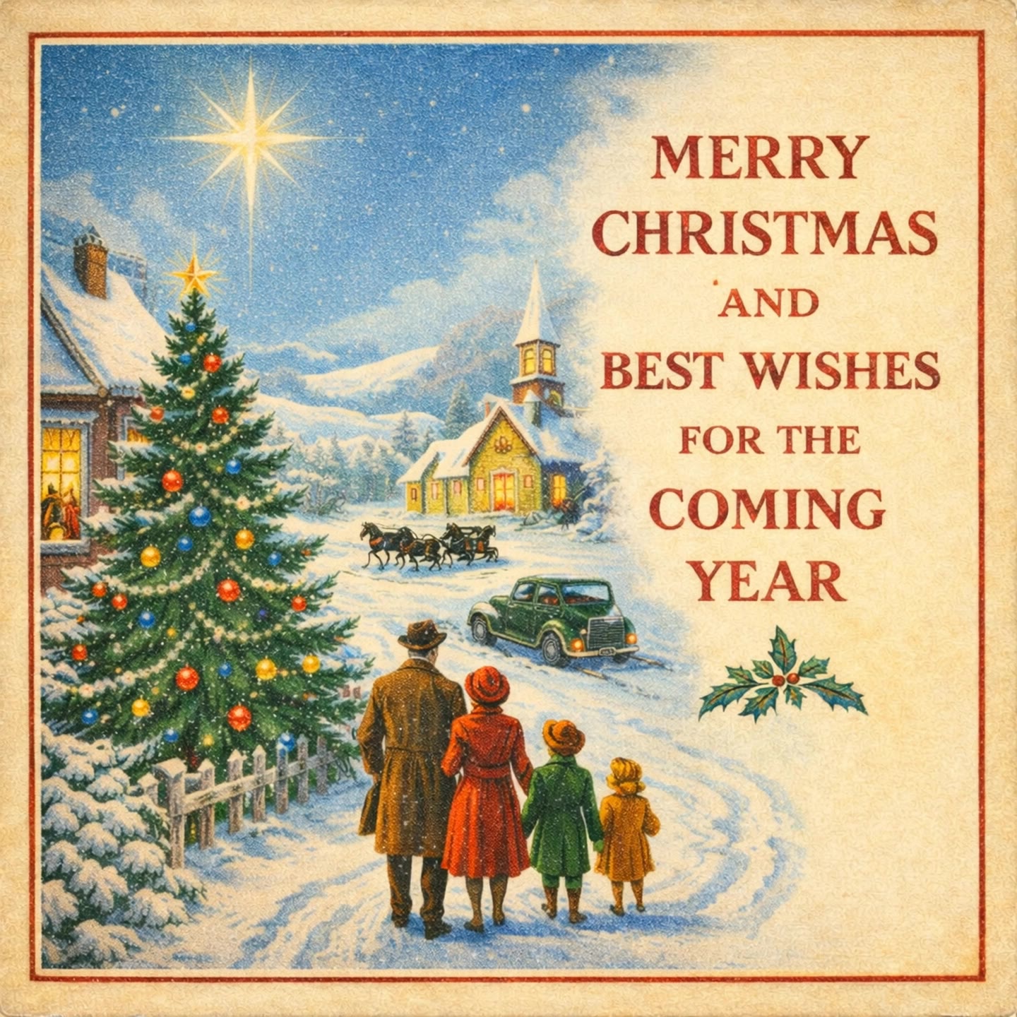 Old Christmas Card Comes Alive - christmas postcards free online AI video
