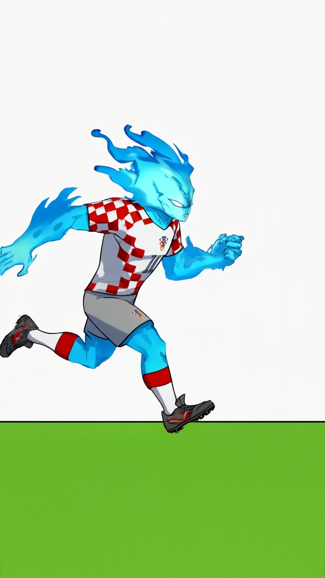 world cup charcter animation - run reference animation AI video