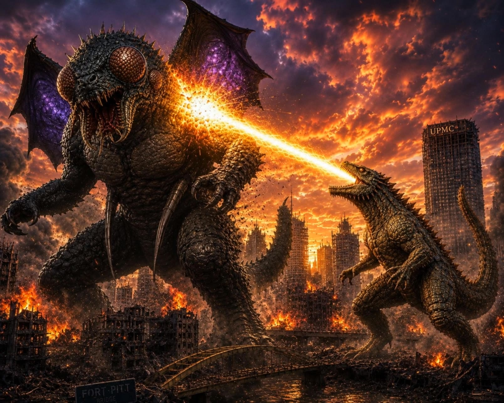 G. Rex vs. Om Rex: Wrath Blast - monster scene AI video