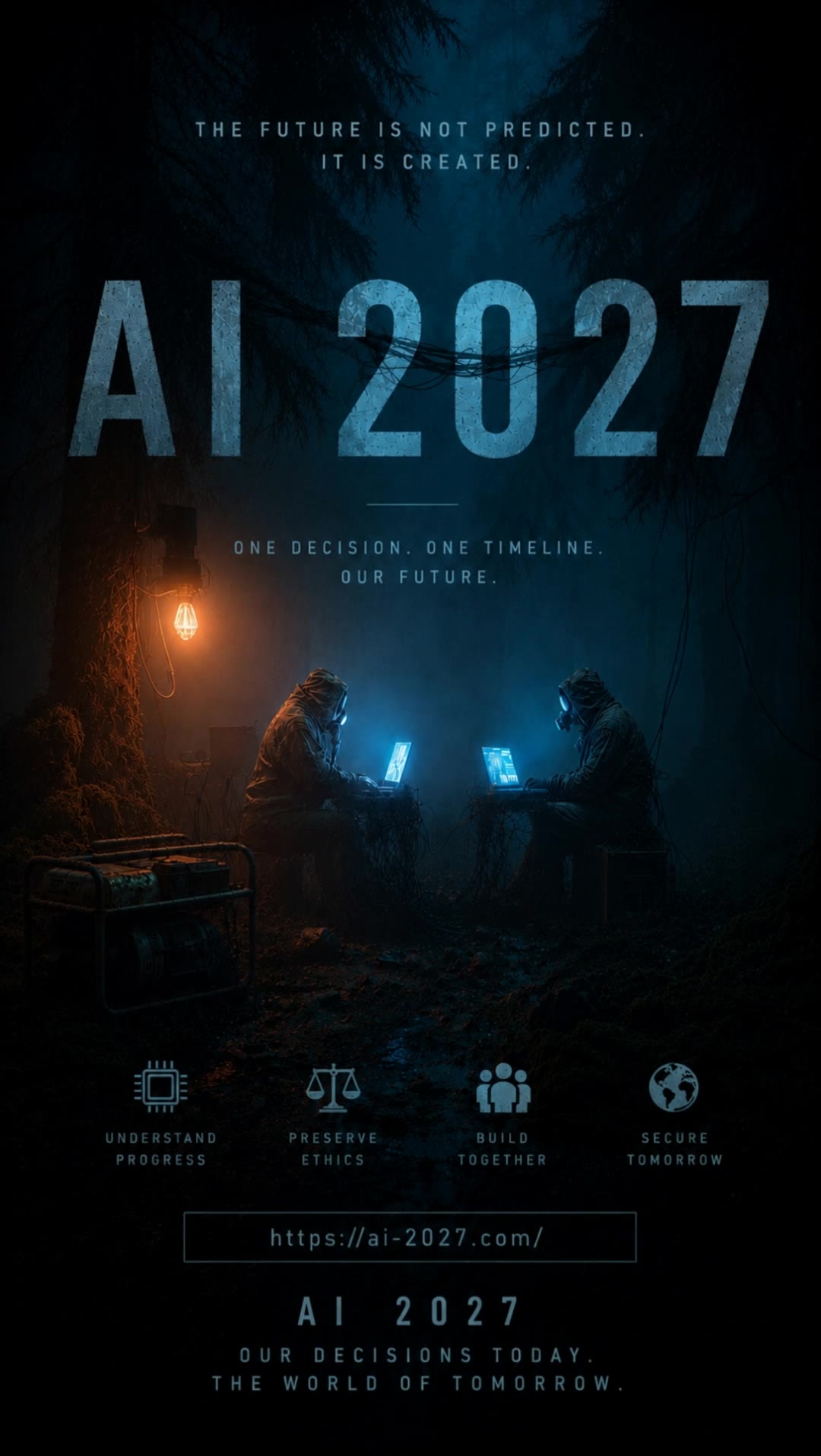 AI 2027 Scenario - background generator with text AI video