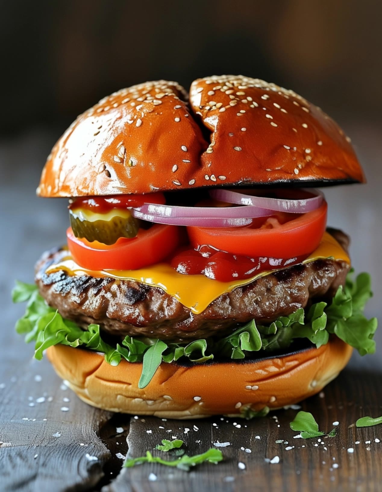 burger ad - burger scene AI video