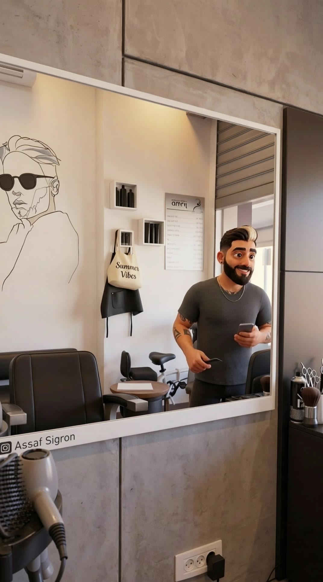 Kling AI work 315332447500881 - gents hair salon AI video