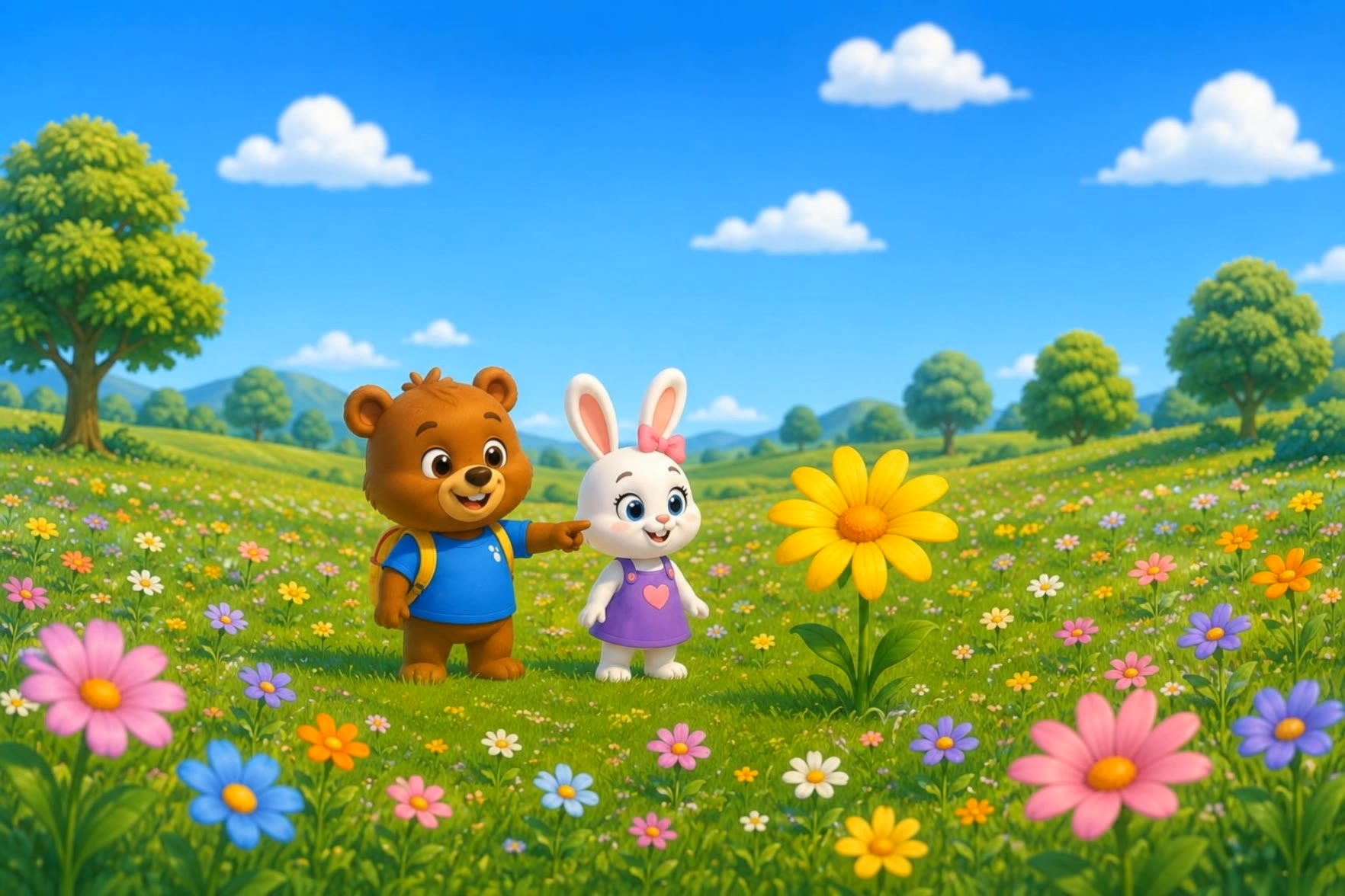 Bubi & Luli - flower cartoon images AI video