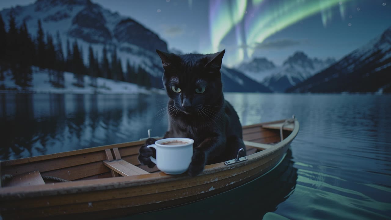 Cat in Norway - cute cat ai AI video