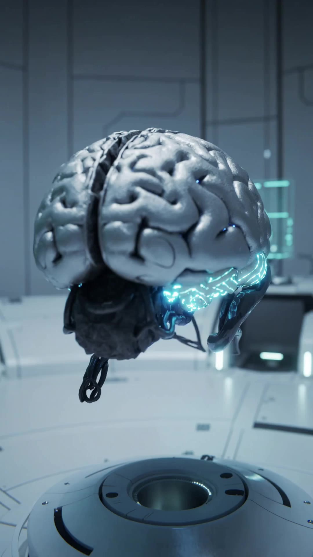 Hi tech Human Brain - brain try on AI video