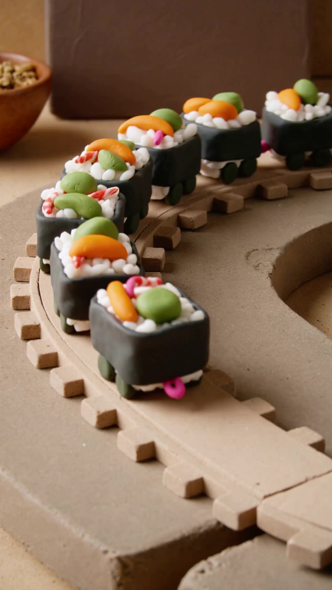 Sushi Train - train wallpaper AI video