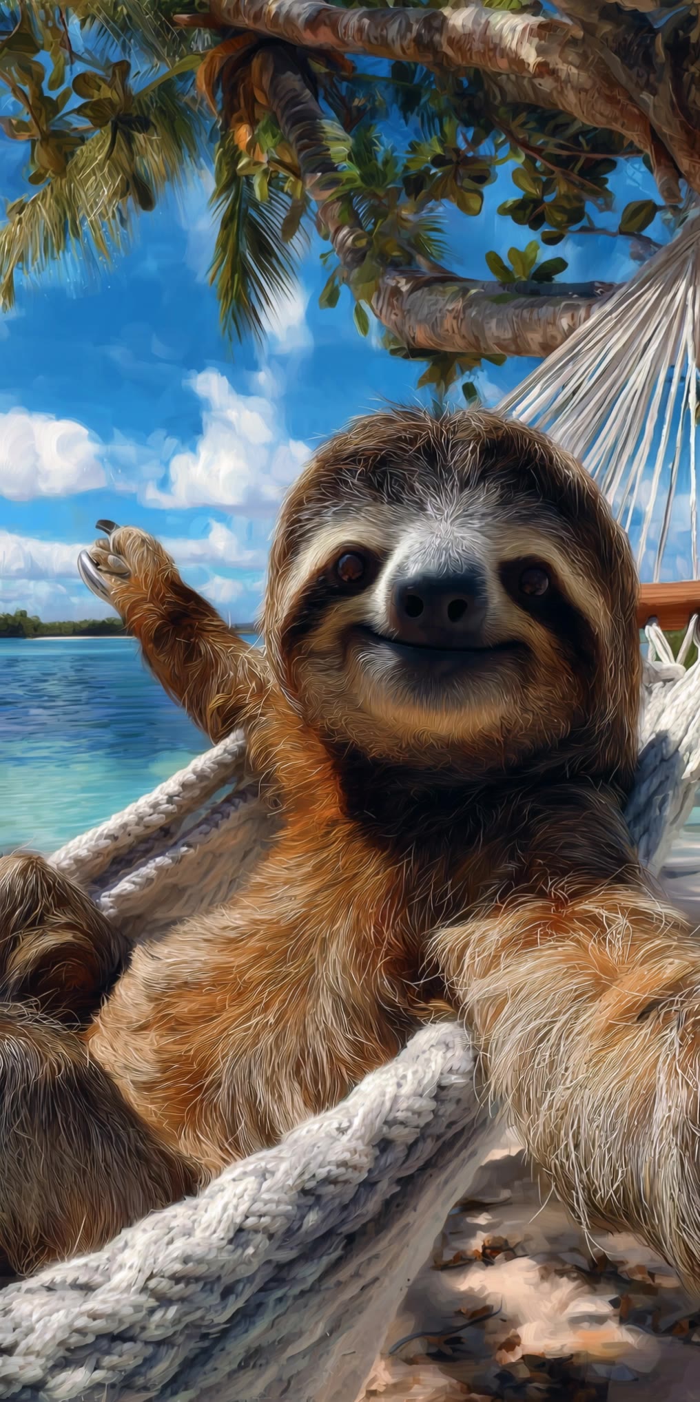 Sloth Hammock Selfie Swing! 🦥📱 - ai sloth AI video