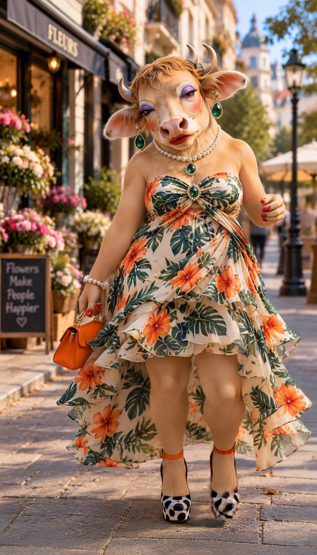 Fashionable walk - walk inpaint AI video