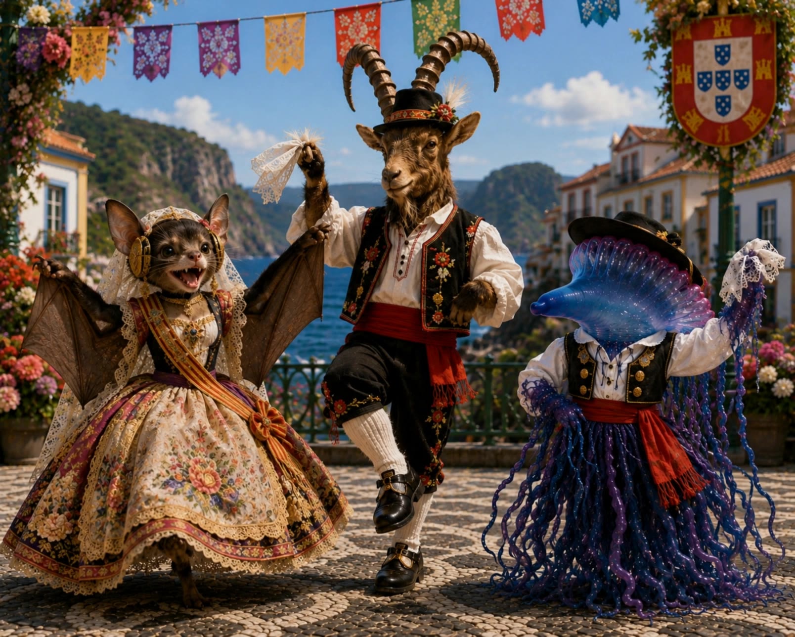 Folkloric dance fusion. - dance dance revolution characters AI video