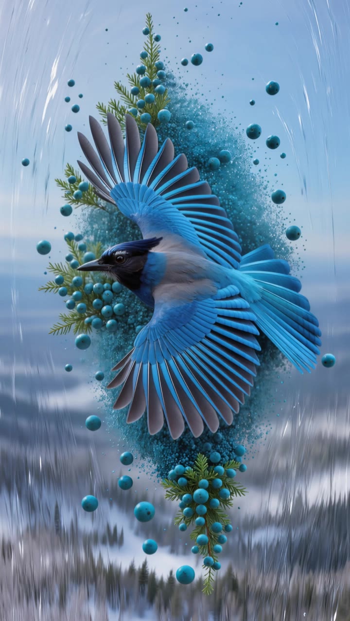 wallpaper blue jay - model wallpaper AI video