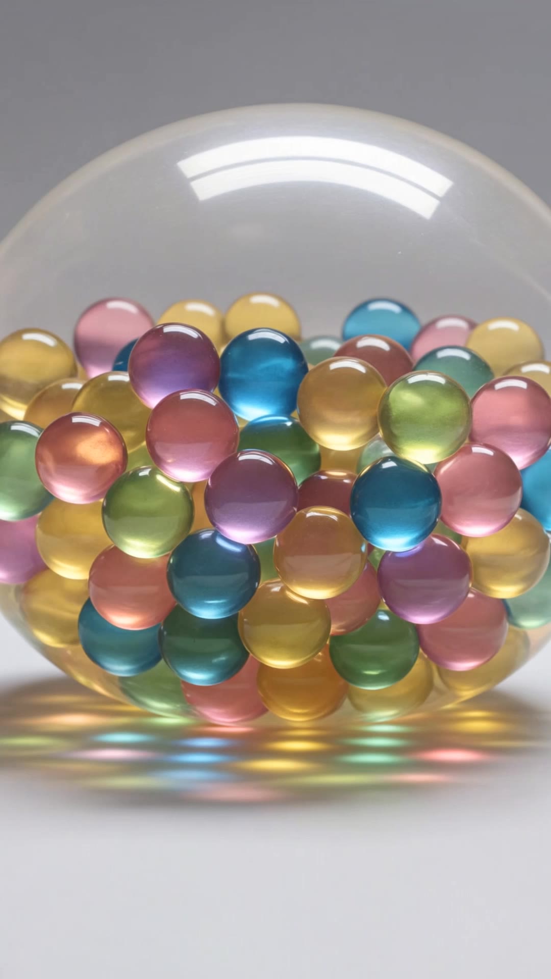 Satisfying baloon video - bright and shiny latex AI video