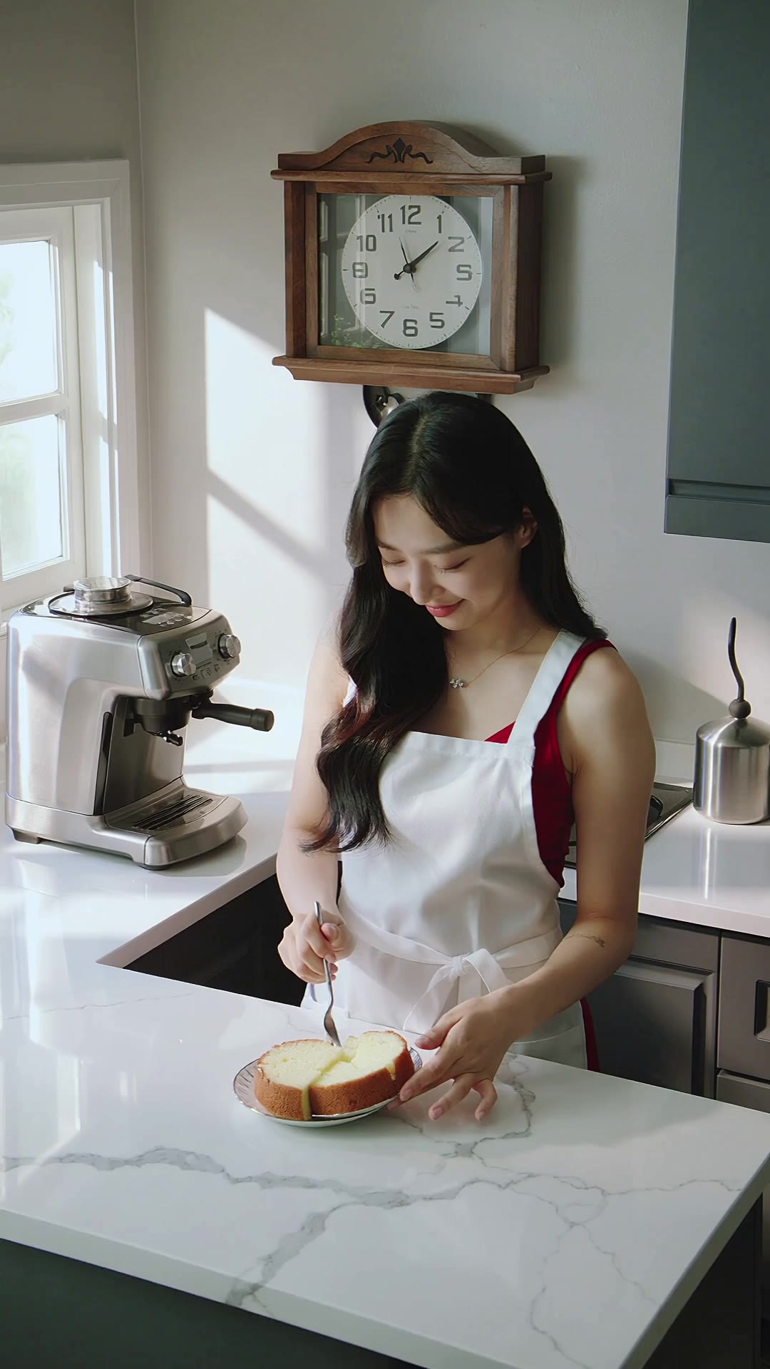 My name is sohee, and I like Eat - eat scene AI video