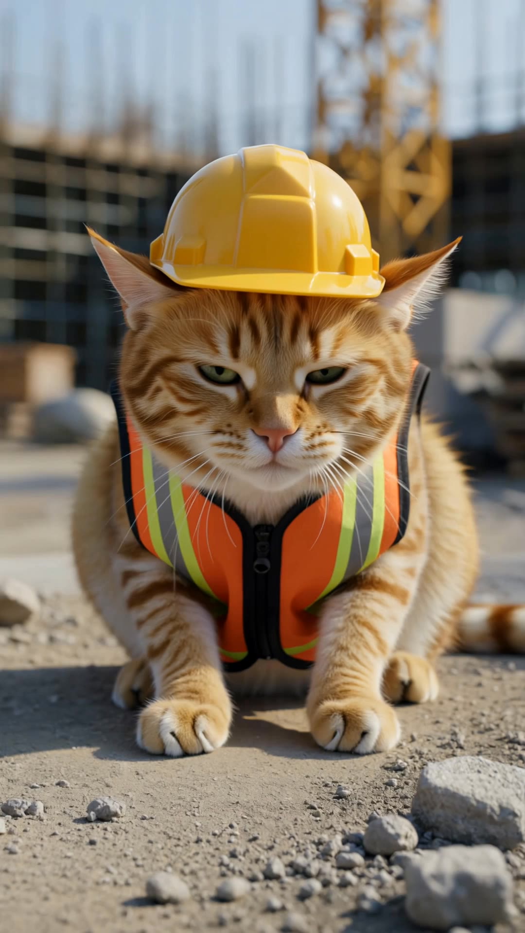 Cat as a carpenter - ai cat video AI video