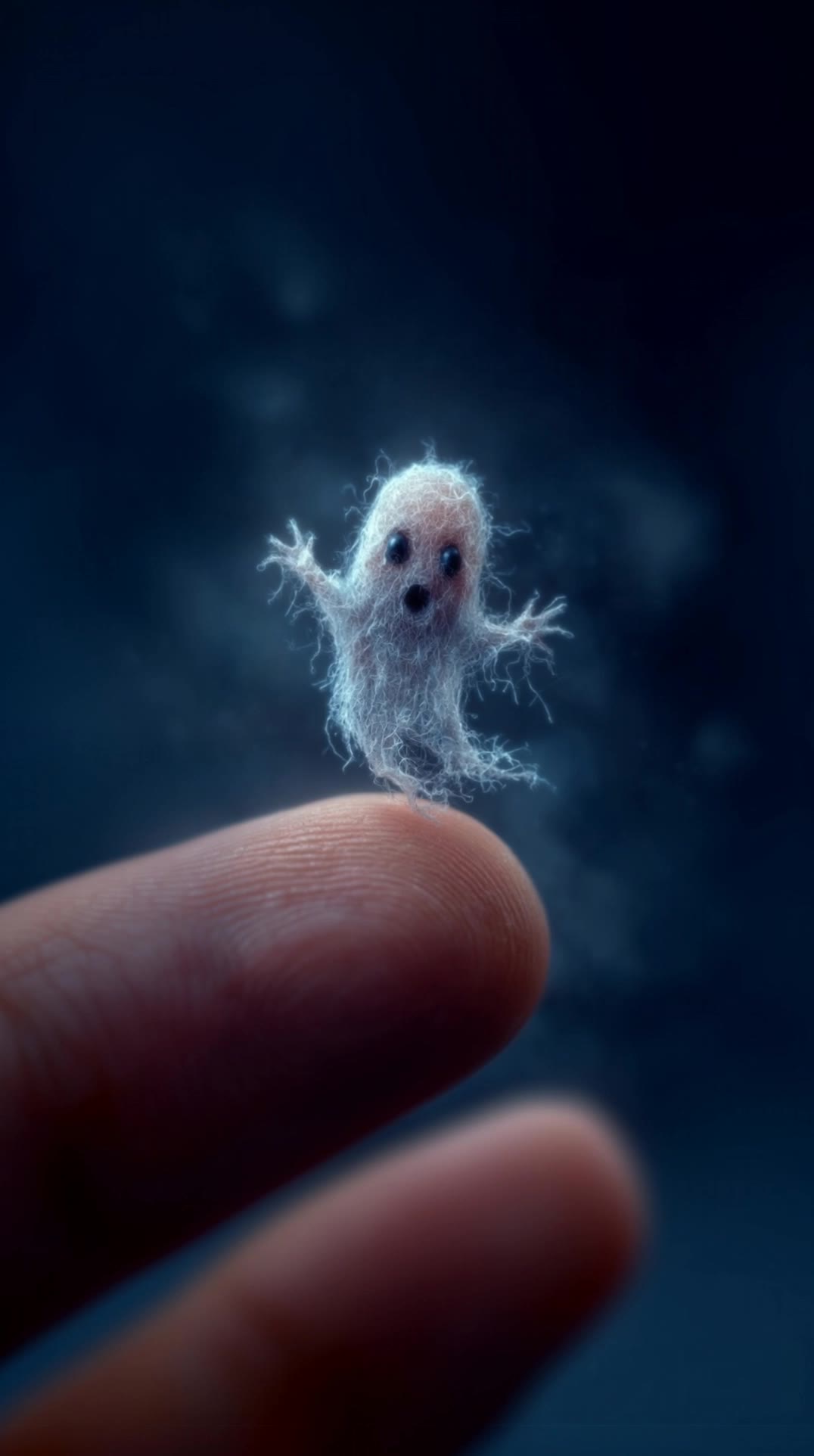 Ghost dances on a finger - 20s finger waves AI video