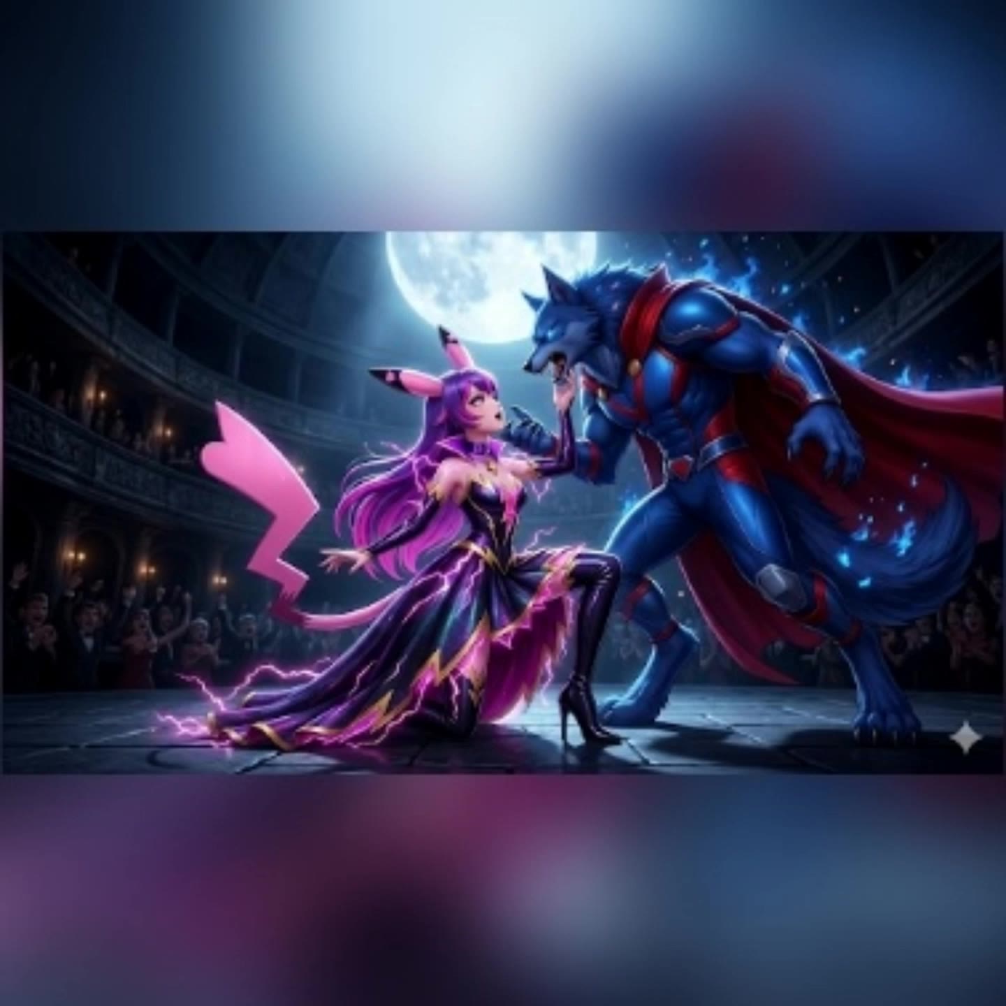 Kling AI work 312417772618448 - dark purple red hair AI video