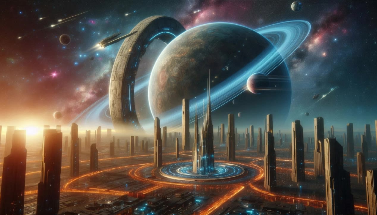 Travel to Universe - travel scene AI video