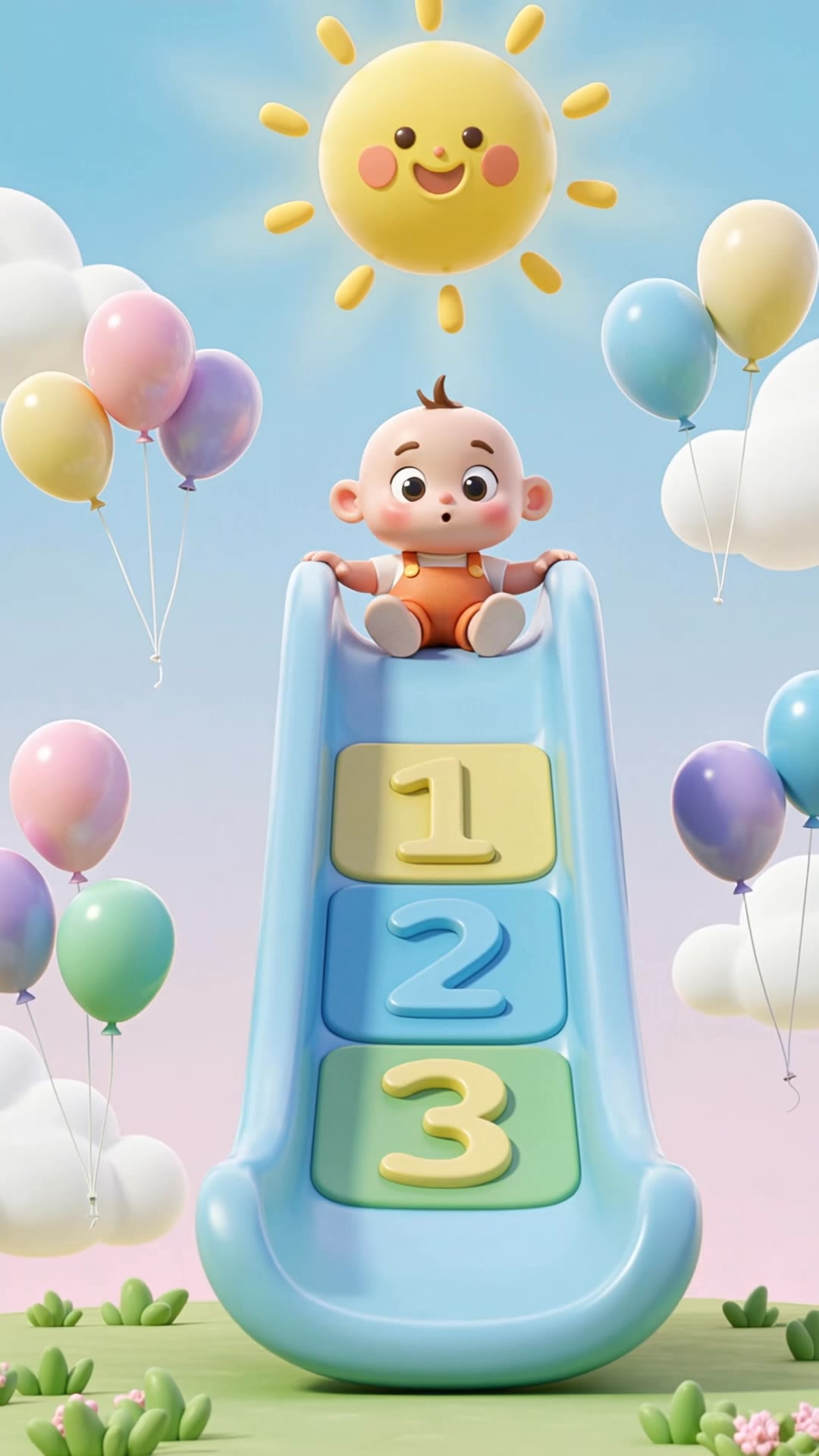 cartoon kid enjoying🌈🙃 - cartoon sun images AI video