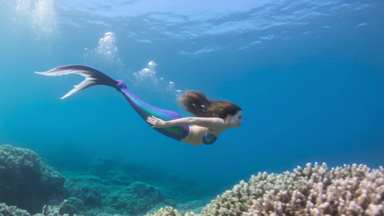 Kling AI work 313872586662785 - real mermaid images AI video