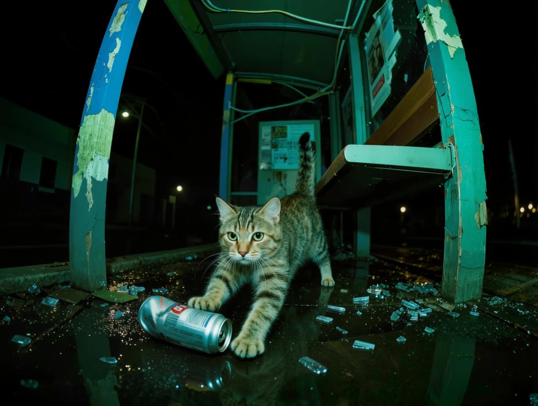 Cat with can - killua cat AI video
