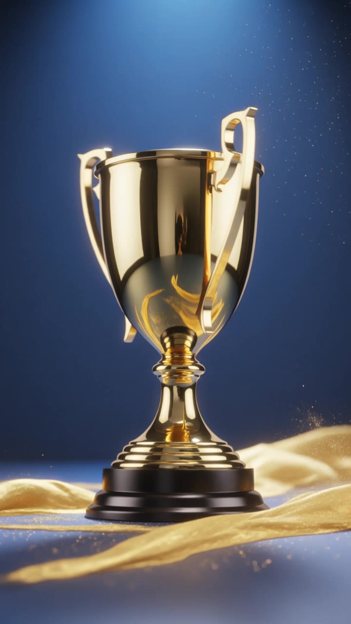 Kling AI work 317017383523045 - trophy celebration AI video