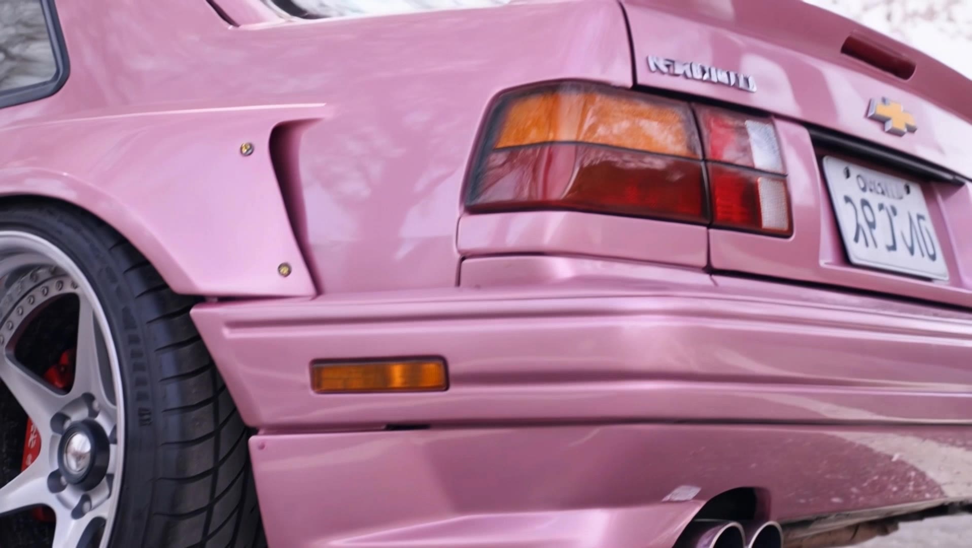 v8 pink - body swapped AI video