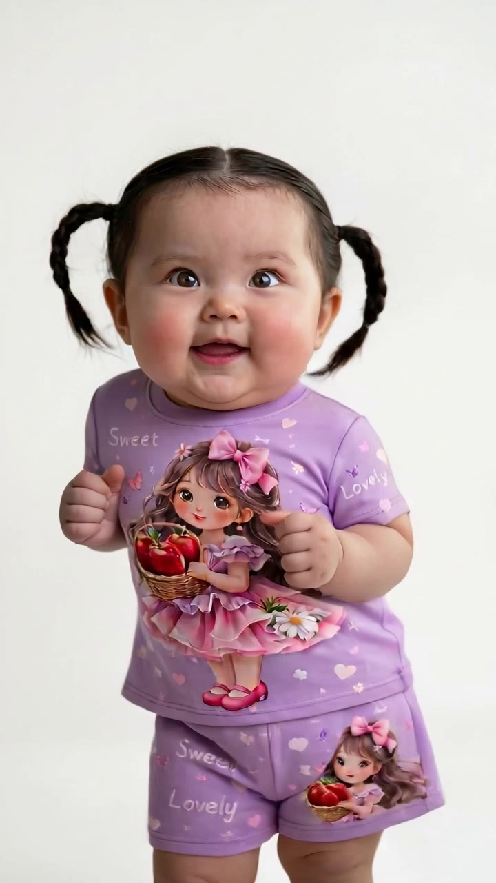 Cute - cute faces with text AI video