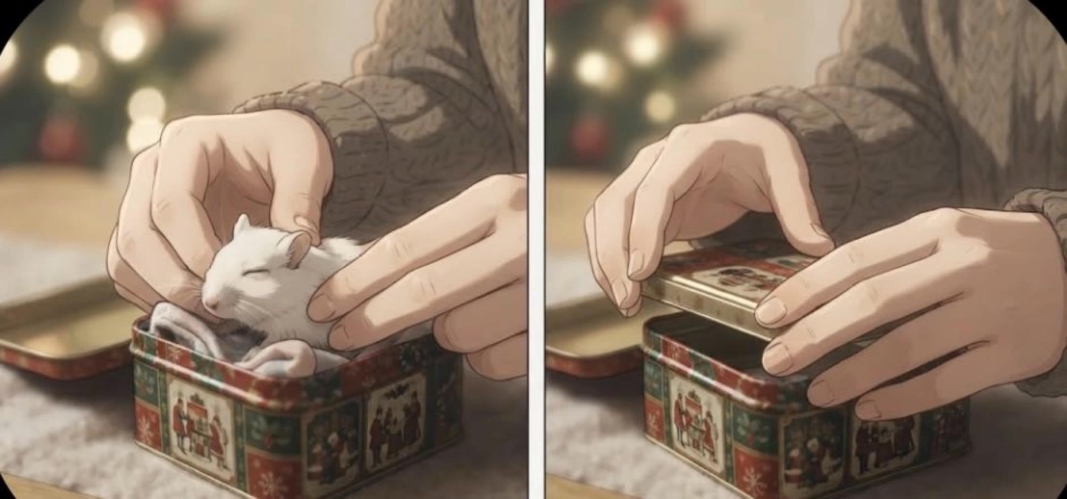 Only one movie not 2 pictures - two pictures in one AI video