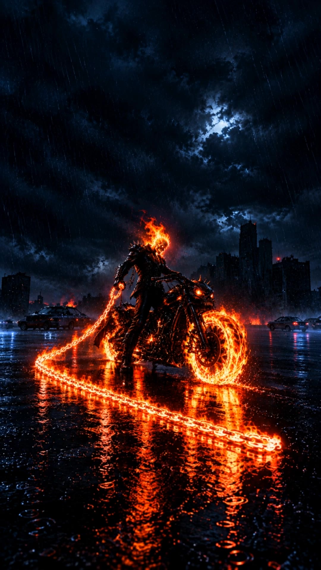 Ghost Rider live Wallpaper - rider canvas AI video