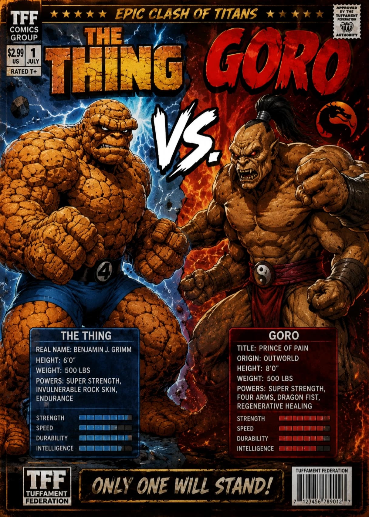 2 beastly beings collide  - sor 2 AI video