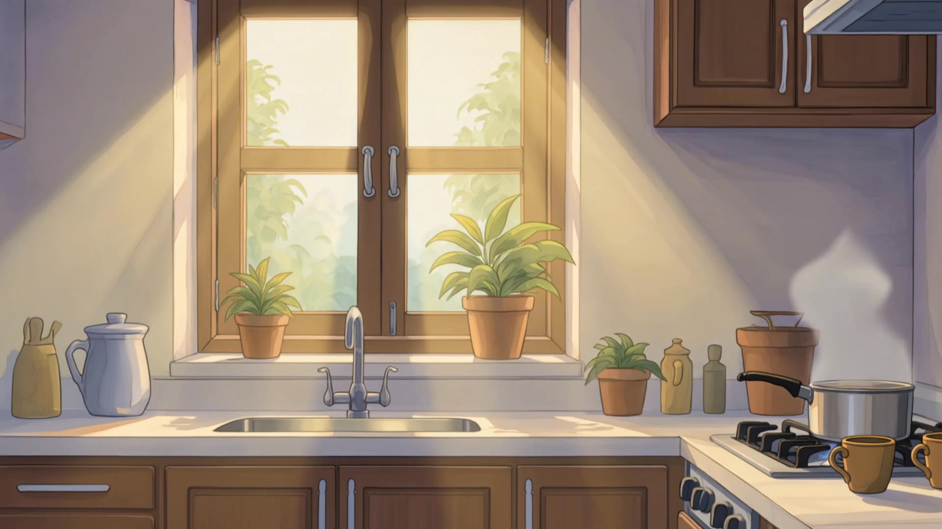 indian woman in kitchen - anime indian characters AI video
