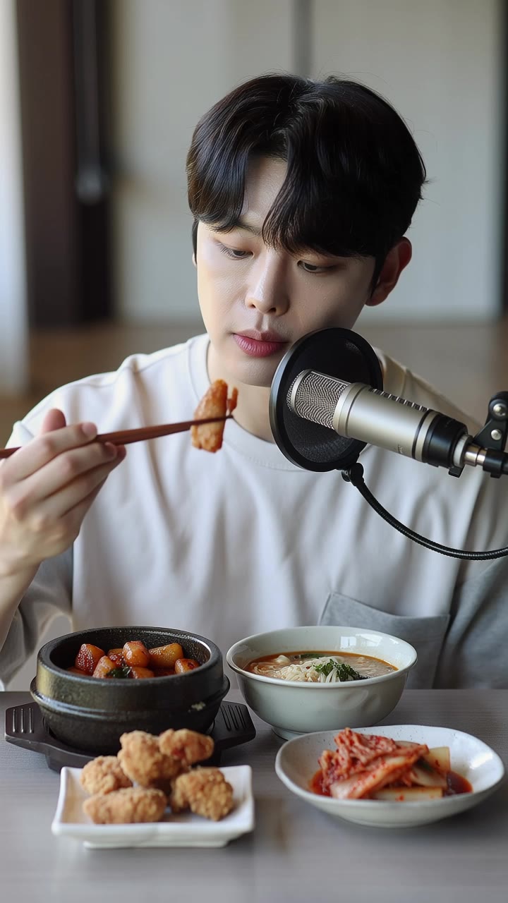 Kling AI work 295557669614079 - mukbang youtube thumbnail AI video