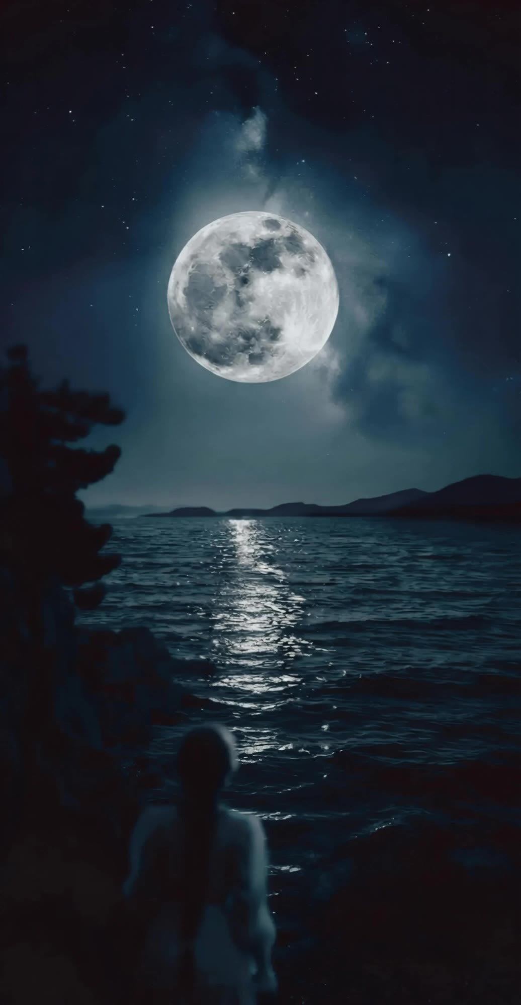 full moon - moon ai effect AI video